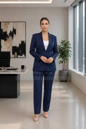 Premium Luxury Navy Blue Women Suit