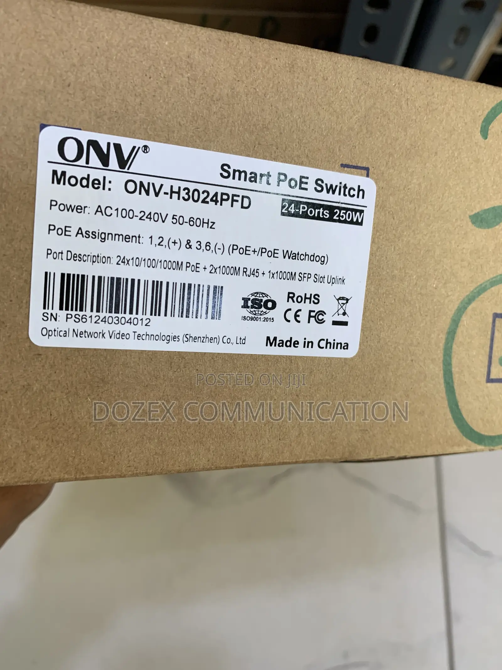 Onv 24port Poe and Gigabit Smart Switch