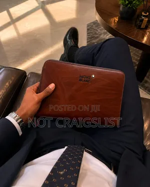 Mont Blanc Men's Office Bag | Luxury Leather Shoulder Bag for Men