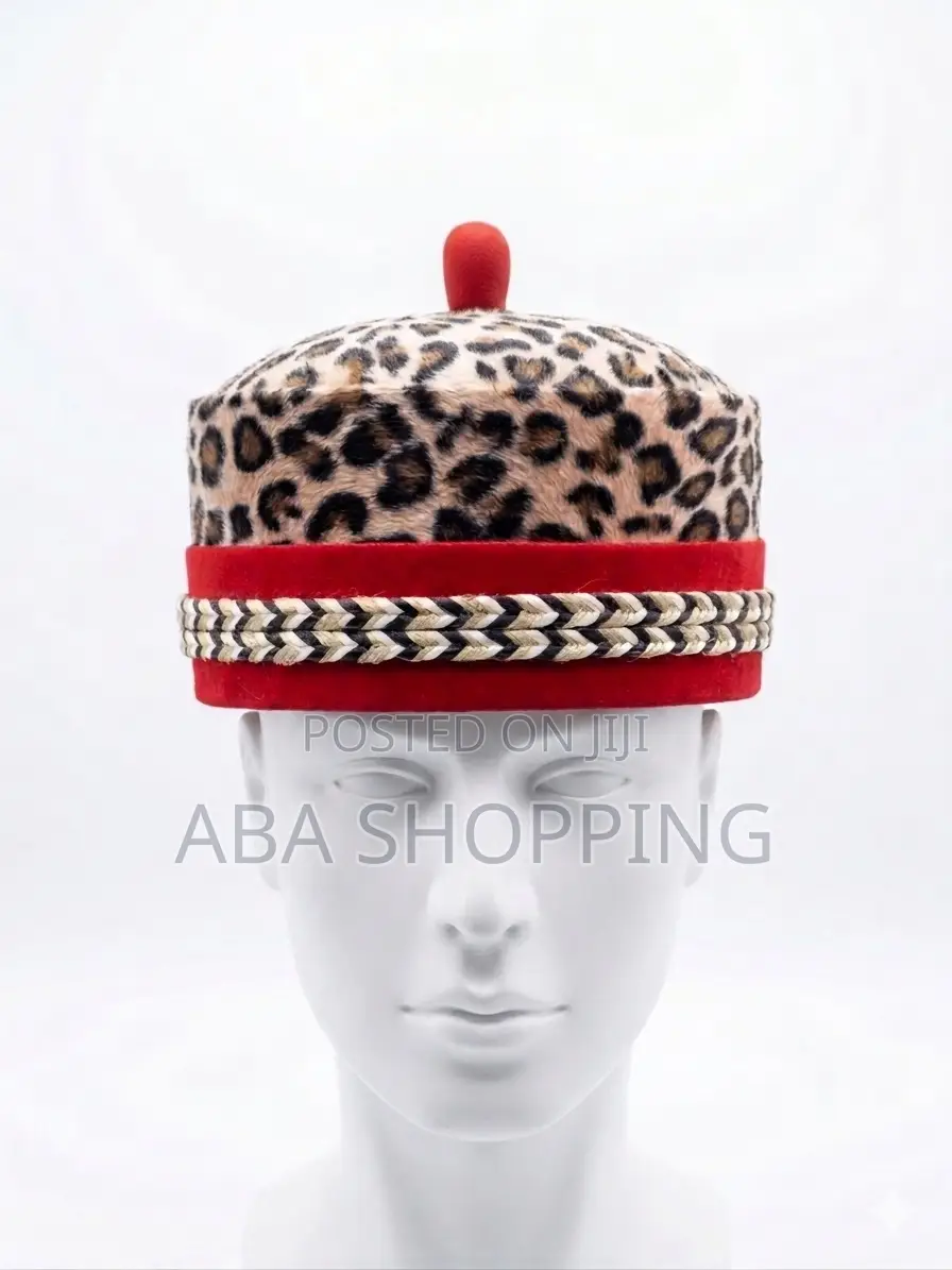Royal Leopard Skin Luxury Suede Cap