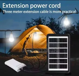 Solar Panel and 3 Bulb With Power Bank