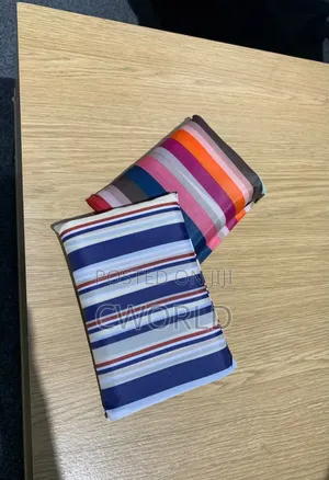Foldable Striped Shopping Bag — 2 Pcs