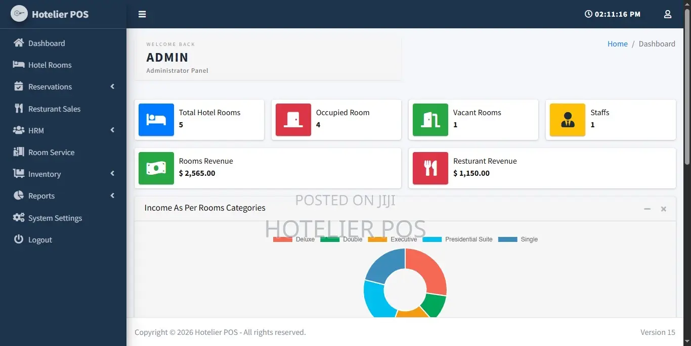 Hotelier Pos - Hotels Management Software