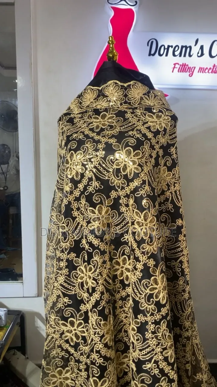 Gold Sample Lace Fabrics