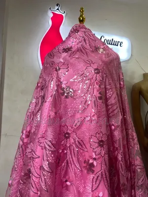 Pink Sample Lace Material