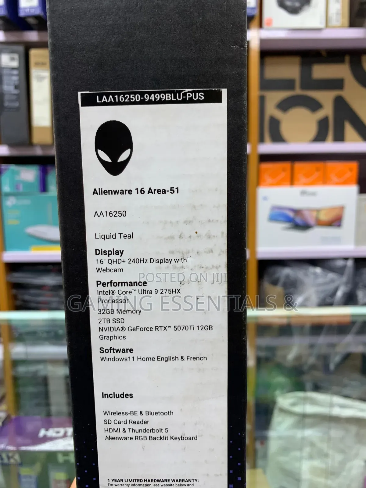 New Laptop Alienware Area-51 32GB Intel Core Ultra 9 SSD 2T