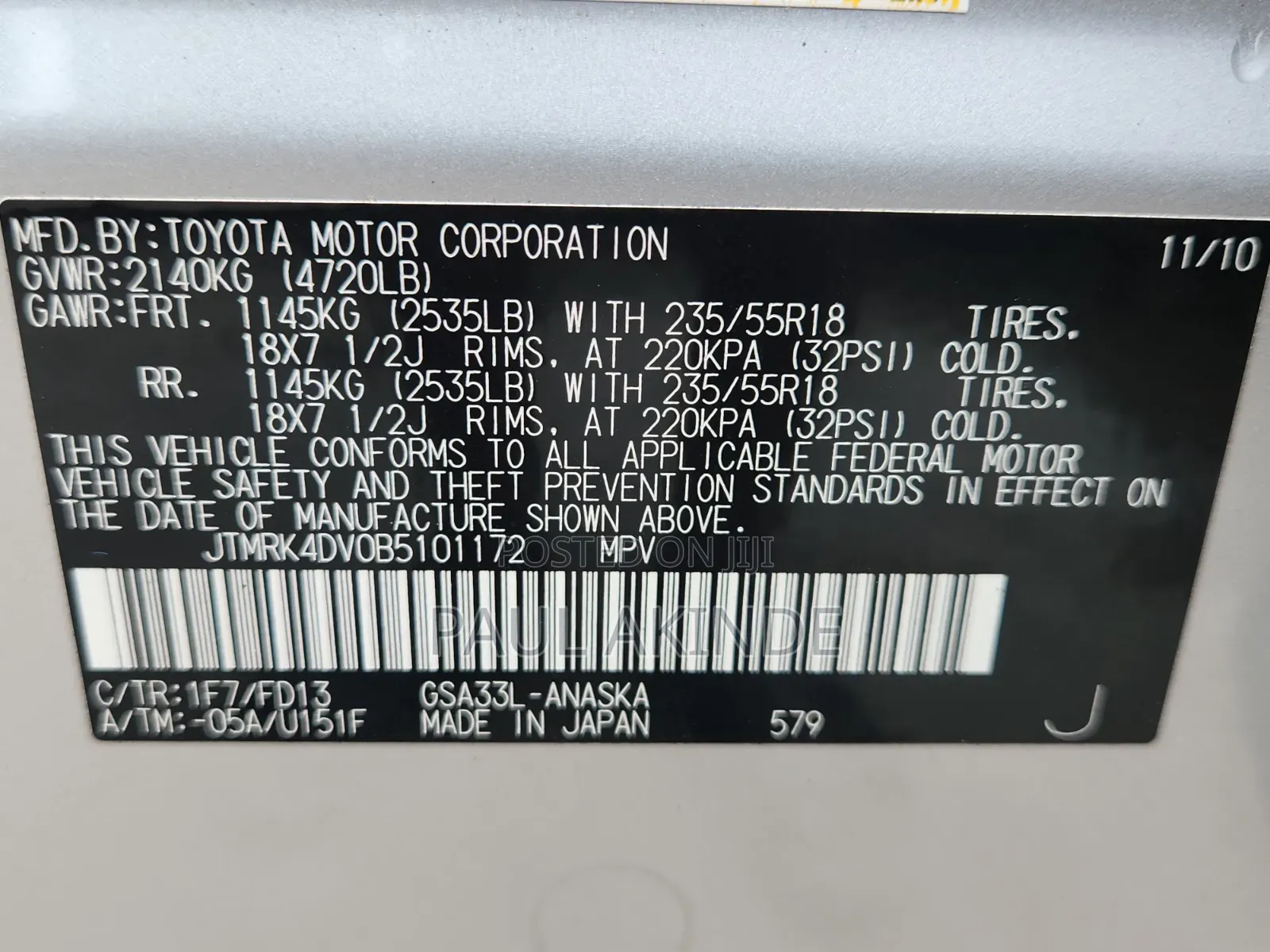 Toyota RAV4 2011 Silver