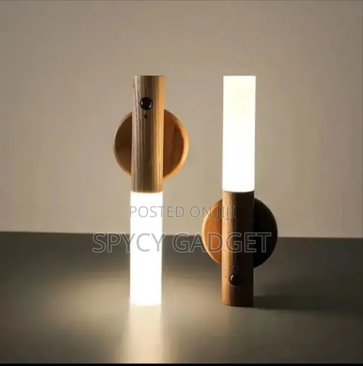 Magnetic Wooden Rechargeable Body Sensor Led Night Lamp