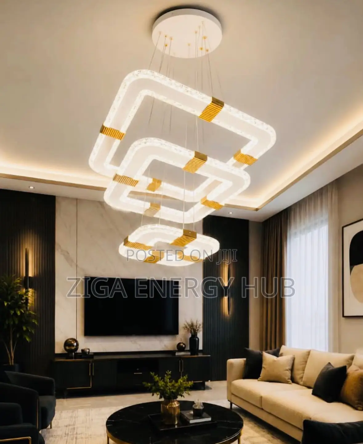 Luxury Chandelier Light 3 Rings