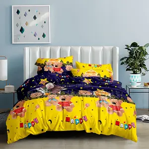 Children Cotton Duvet, Bedsheet Set 4x6 With 2 Pillowcase