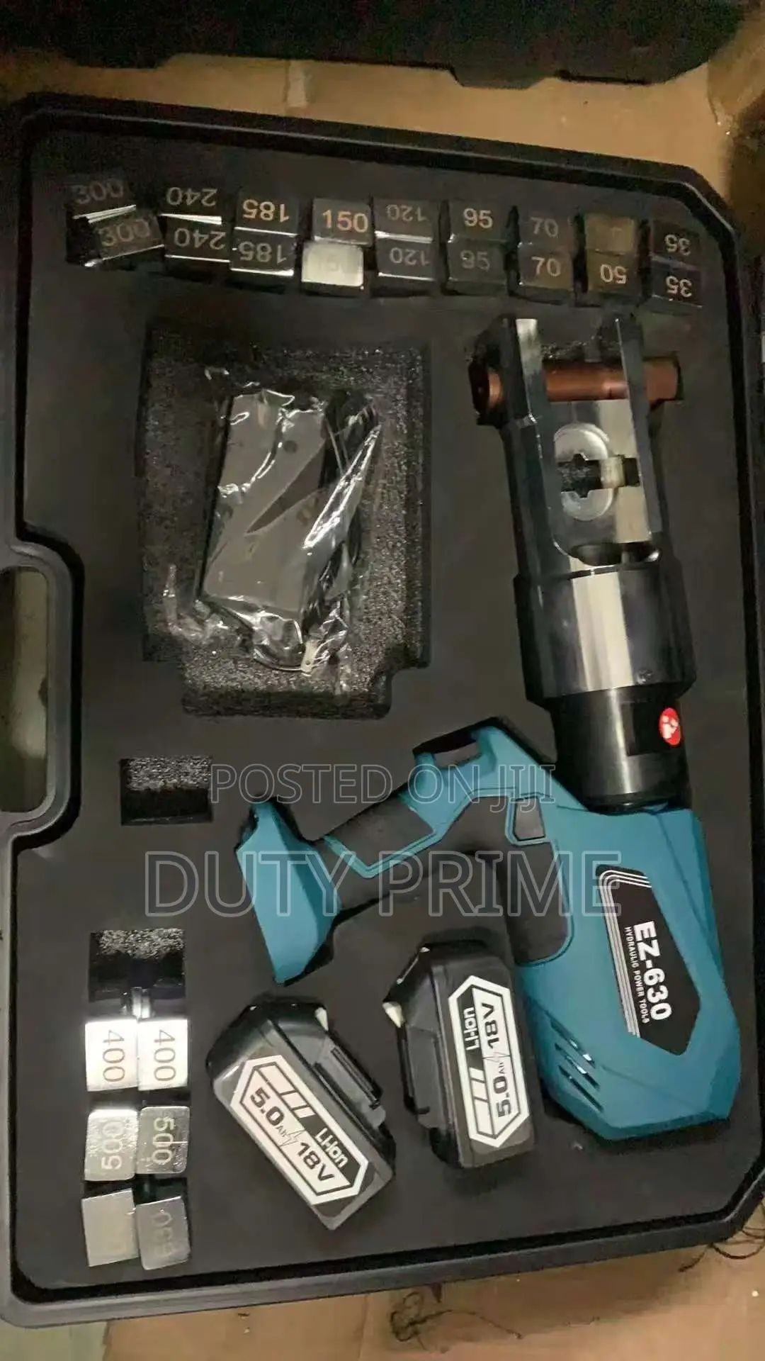 High-Capacity Ez-630 Battery-Powered Hydraulic Crimping Tool.