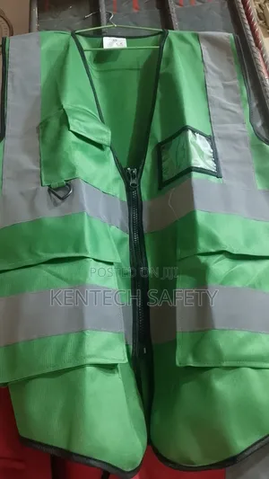 Green Pocket Safety Jackets Original Vest With Branding