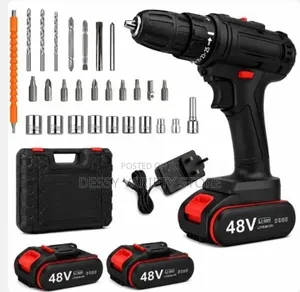 Wireless Drill and Electric Screwdriver Kit 48v 3/8