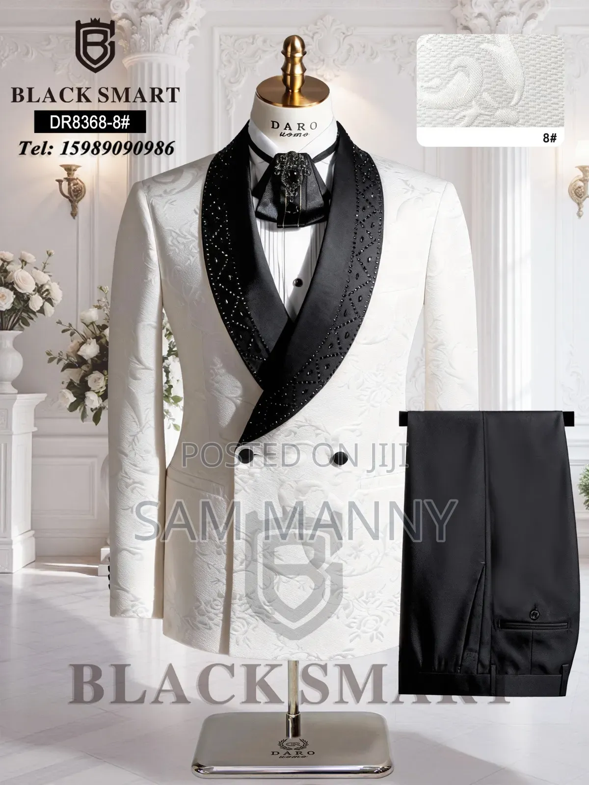 Black Fitted Suits for Men