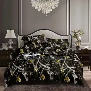 Luxury Cotton Floral Duvet,Bedsheet Set 6x6 With 4 Pillowcases
