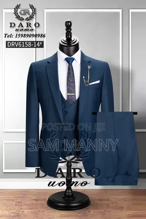 Men Fitted Blue Suits