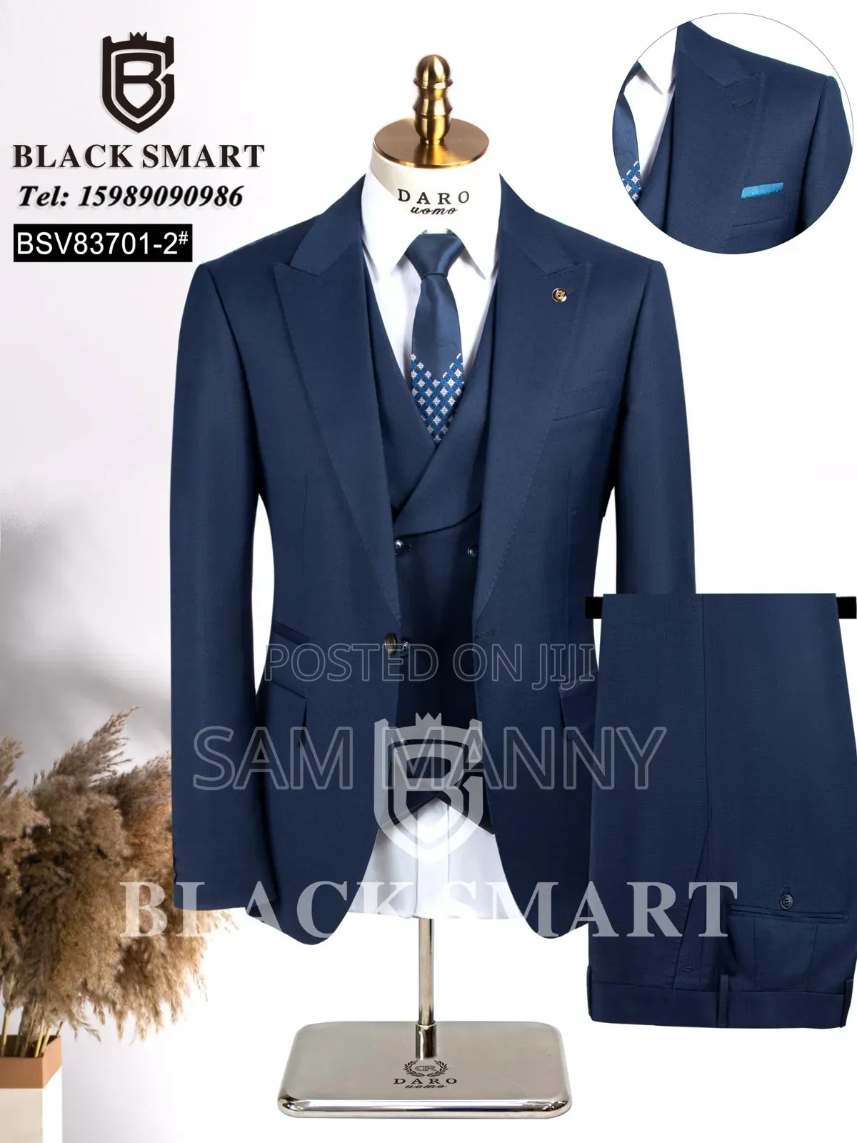 Blue Fitted Suits