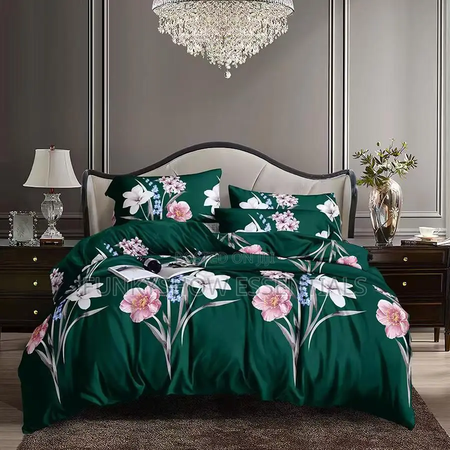 Cotton Flower Bedsheet Set 4x6 With 2 Pillowcases