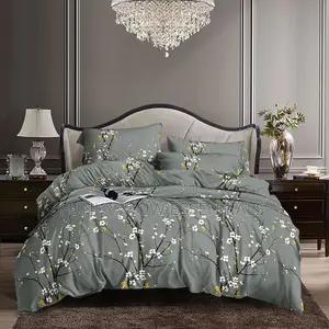 Cotton Flower Duvet,Bedsheet Set 6x6 With 4 Pillowcases