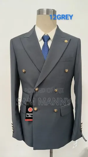 Navy Blue Double Breasted Suit