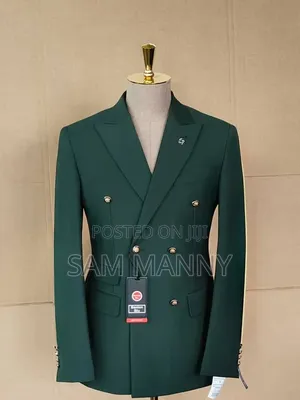 Black Double Breasted 2-Piece Suit