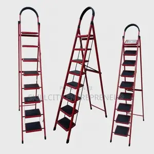 8-Step Household Folding Step Stool With Handrail