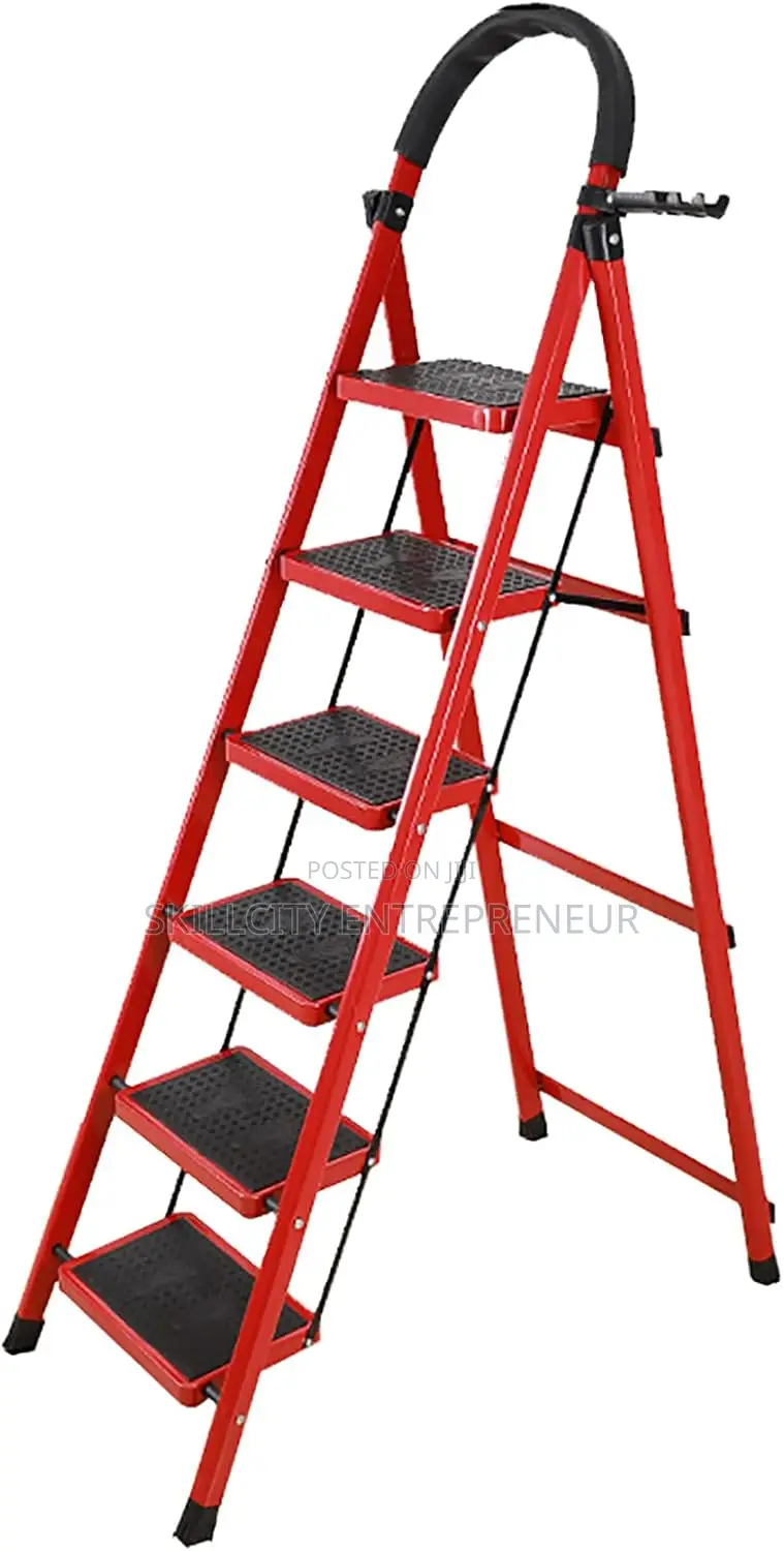 6-Step Folding Step With Handrail