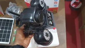 Triple Lens V380pro Camera With 6 Batteries Solar Panel, Smart CCTV
