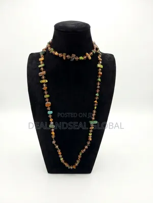 Eartamber Crystal Long Beaded Neck Chain