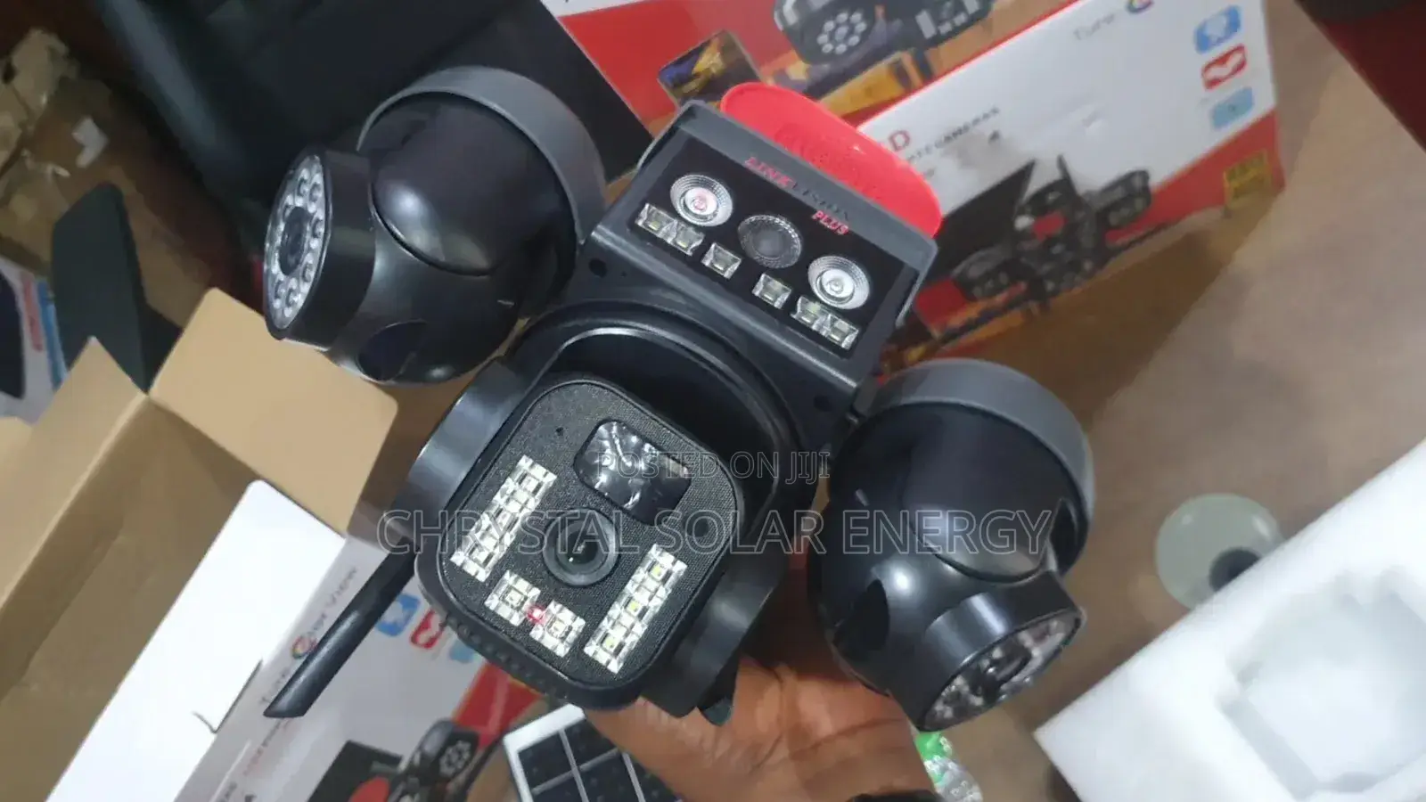 3in1 Triple Lens Solar Camera With Solar Panel V380pro App Command