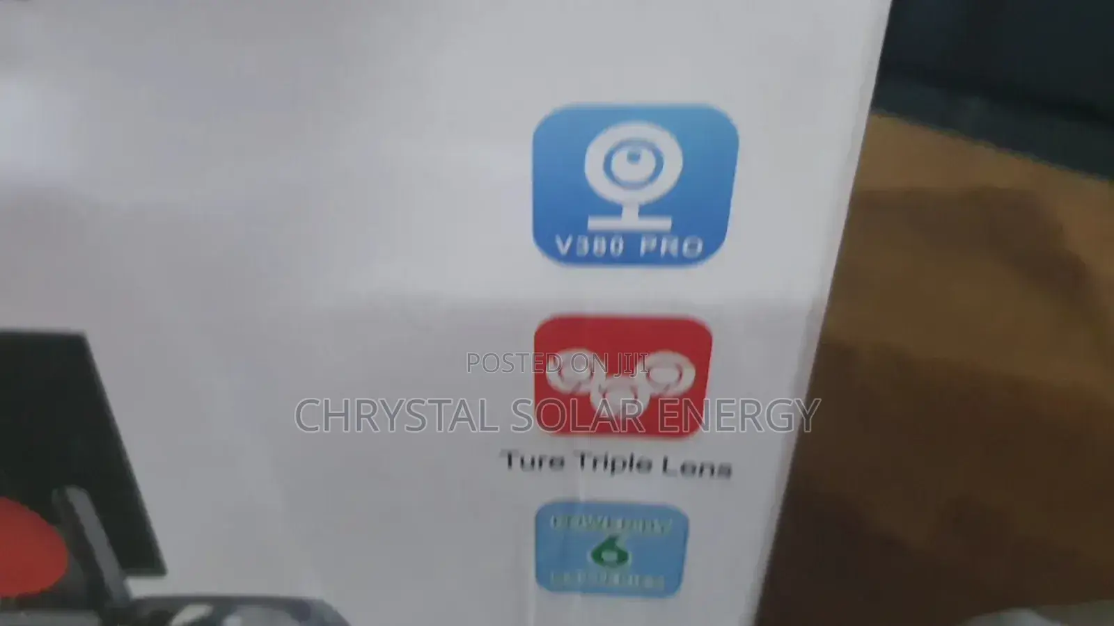 3in1 Triple Lens Solar Camera With Solar Panel V380pro App Command