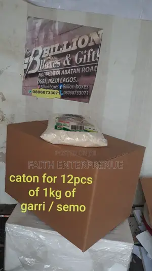 Carton for 12pics of 1kg of Garri