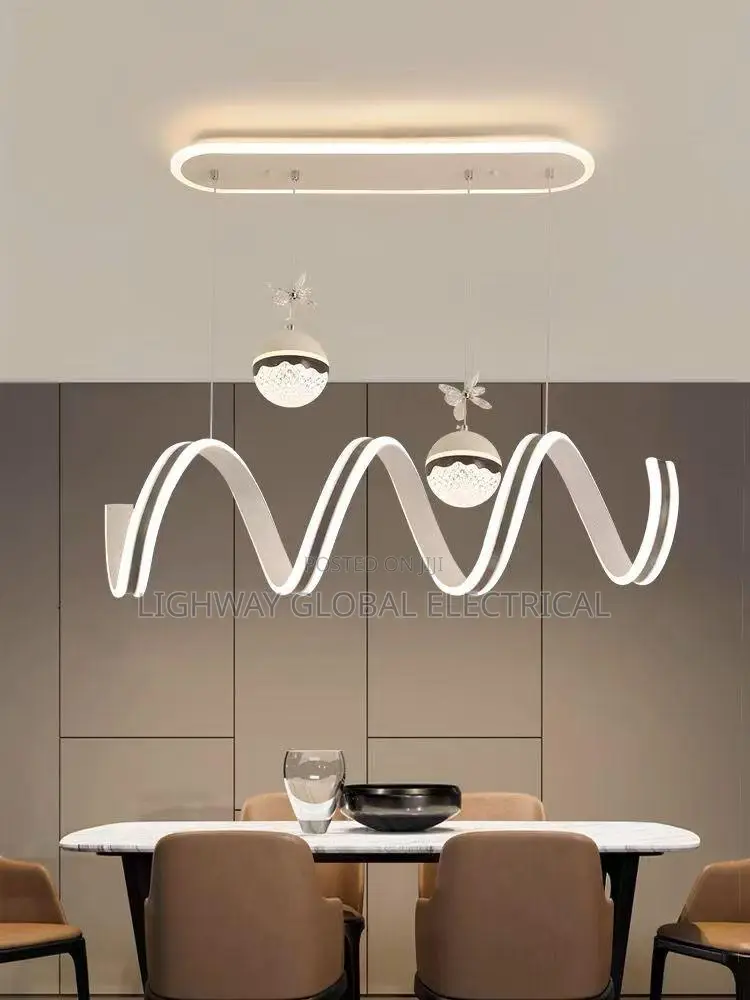 Zigzag Long Led Dining/Kitchen Chandelier