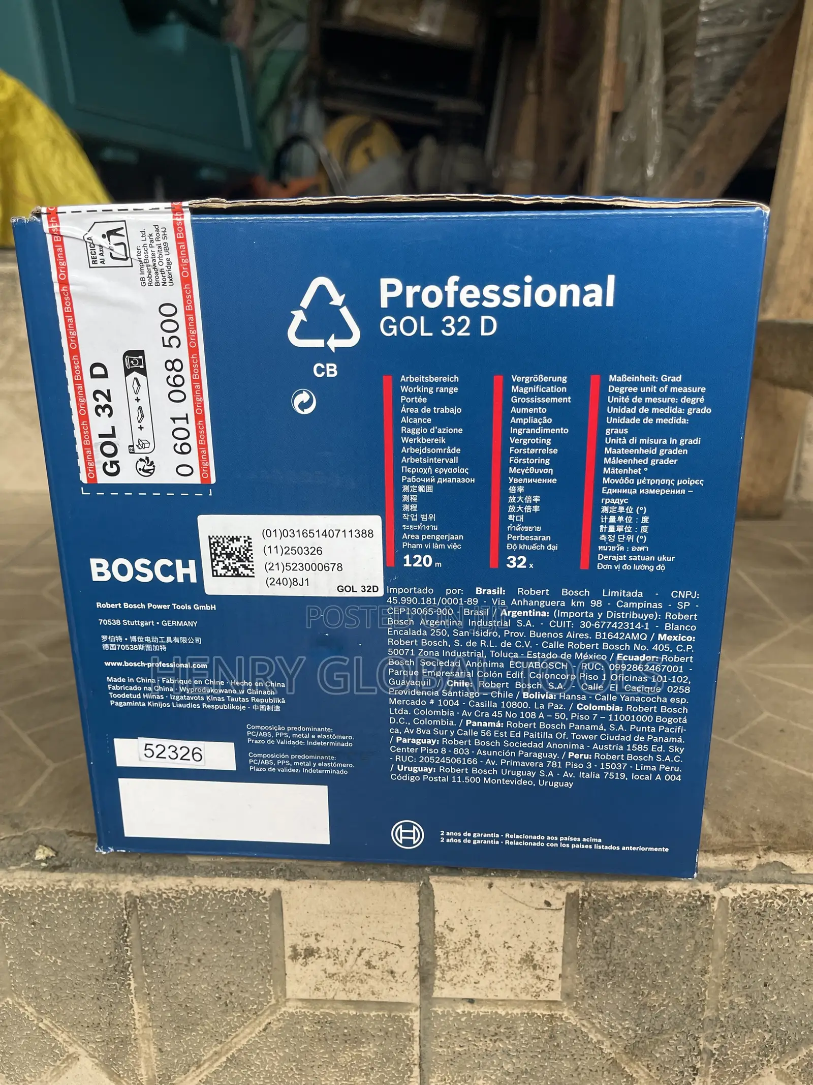 32d 120meters Bosch Dumpy Level Instrument
