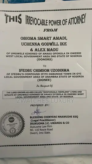 A Plot of Land in Avu Owerri