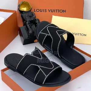Original Louis Vuitton Men's Leather Slides