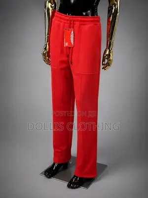 Premium Crimson Red Utility Sweatpants
