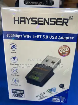 Haysenser 600mpbs Wi-Fi 5 and Bluetooth Usb Adapter