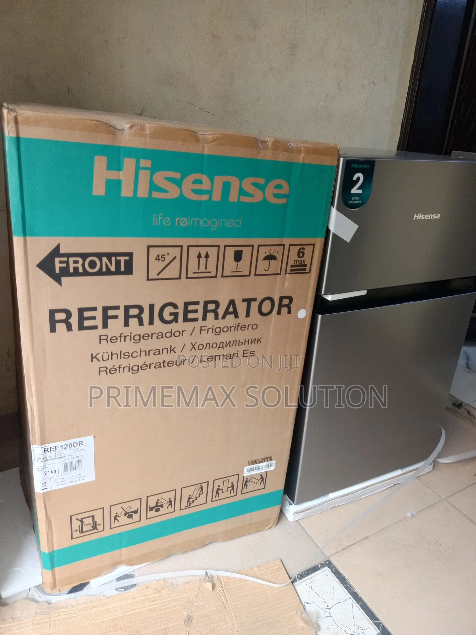 Small Space Hisense 120dr Refrigerator - 87 Litres Top Freezer