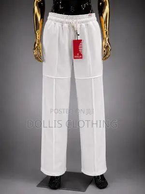 Premium Arctic White Panel Sweatpants