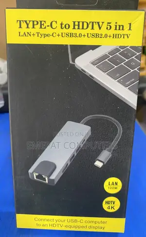 Type C to HDTV 5 in 1 Lan+Type C+Usb+Hdtv
