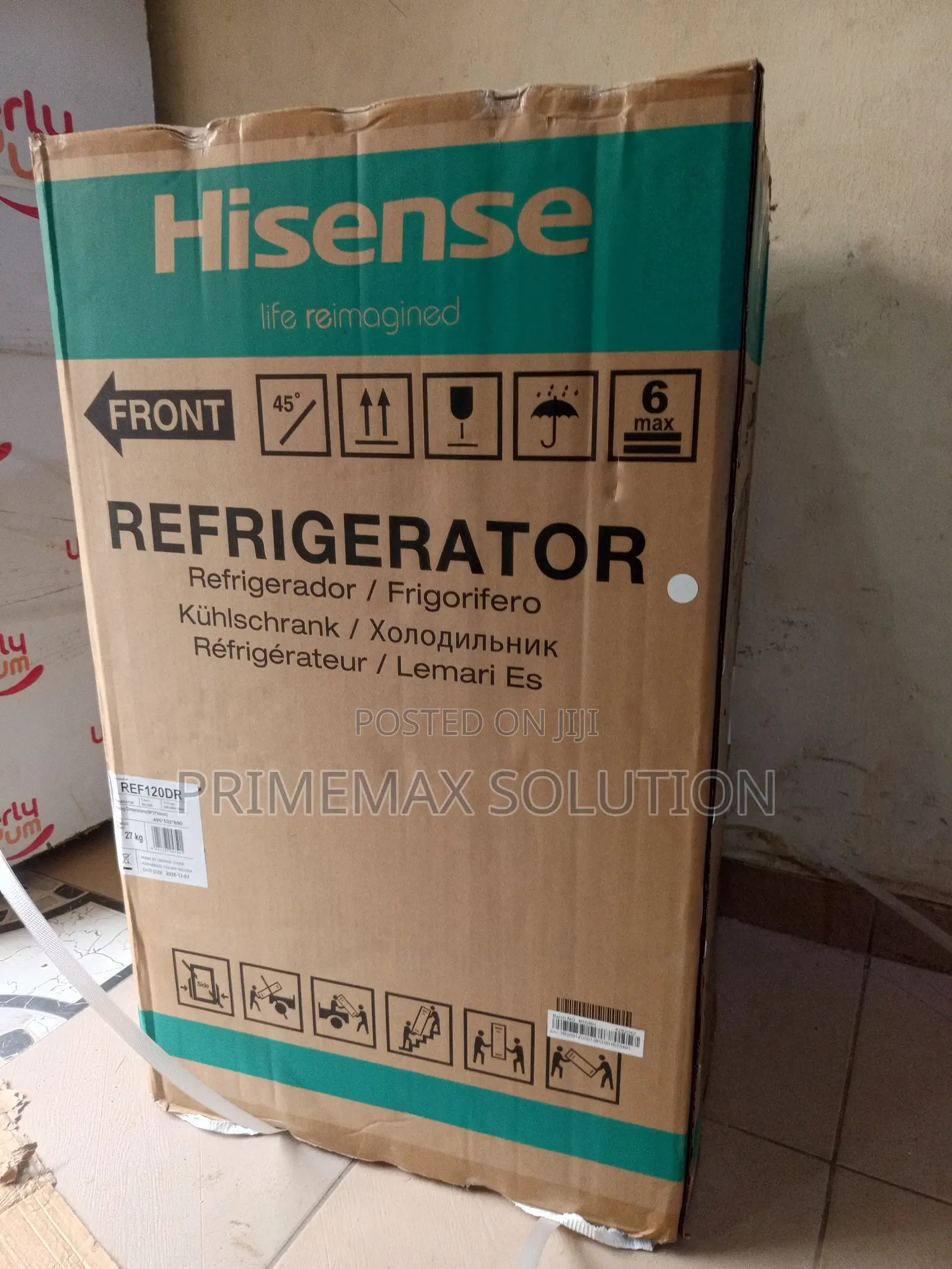 Mini Double Door Hisense 120dr Fridge - Silver Modern Look