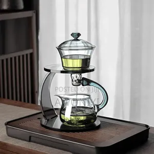 Premium Japanese Glass Tea Brewing Set With Automatic Dispenser