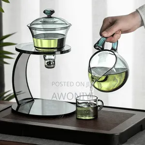 Premium Japanese Glass Tea Brewing Set With Automatic Dispenser