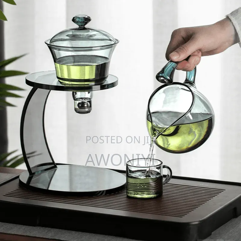 Premium Japanese Glass Tea Brewing Set With Automatic Dispenser