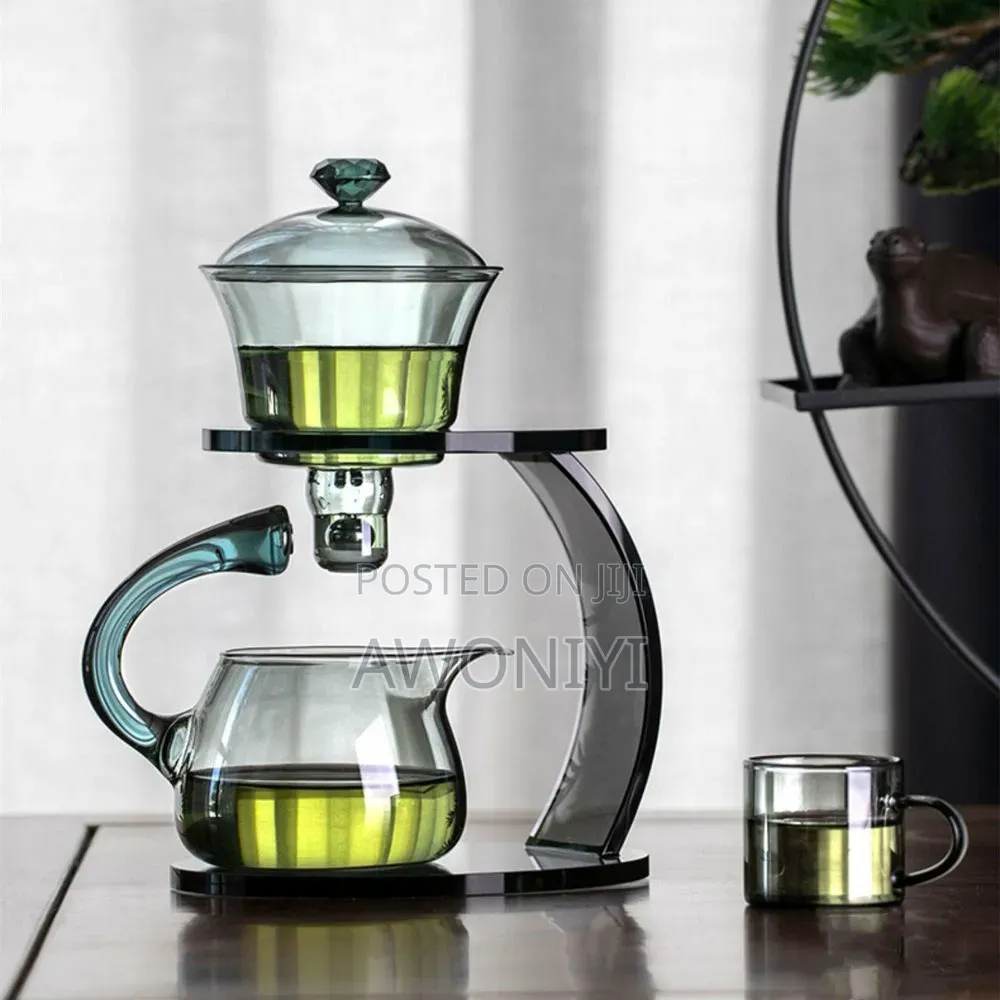 Premium Japanese Glass Tea Brewing Set With Automatic Dispenser