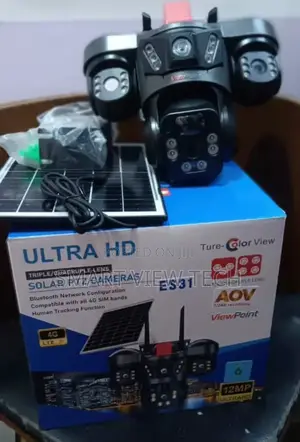 Three Lens Solar PTZ Camera