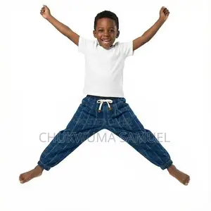 Kids Plaid Pants Baggy Cotton