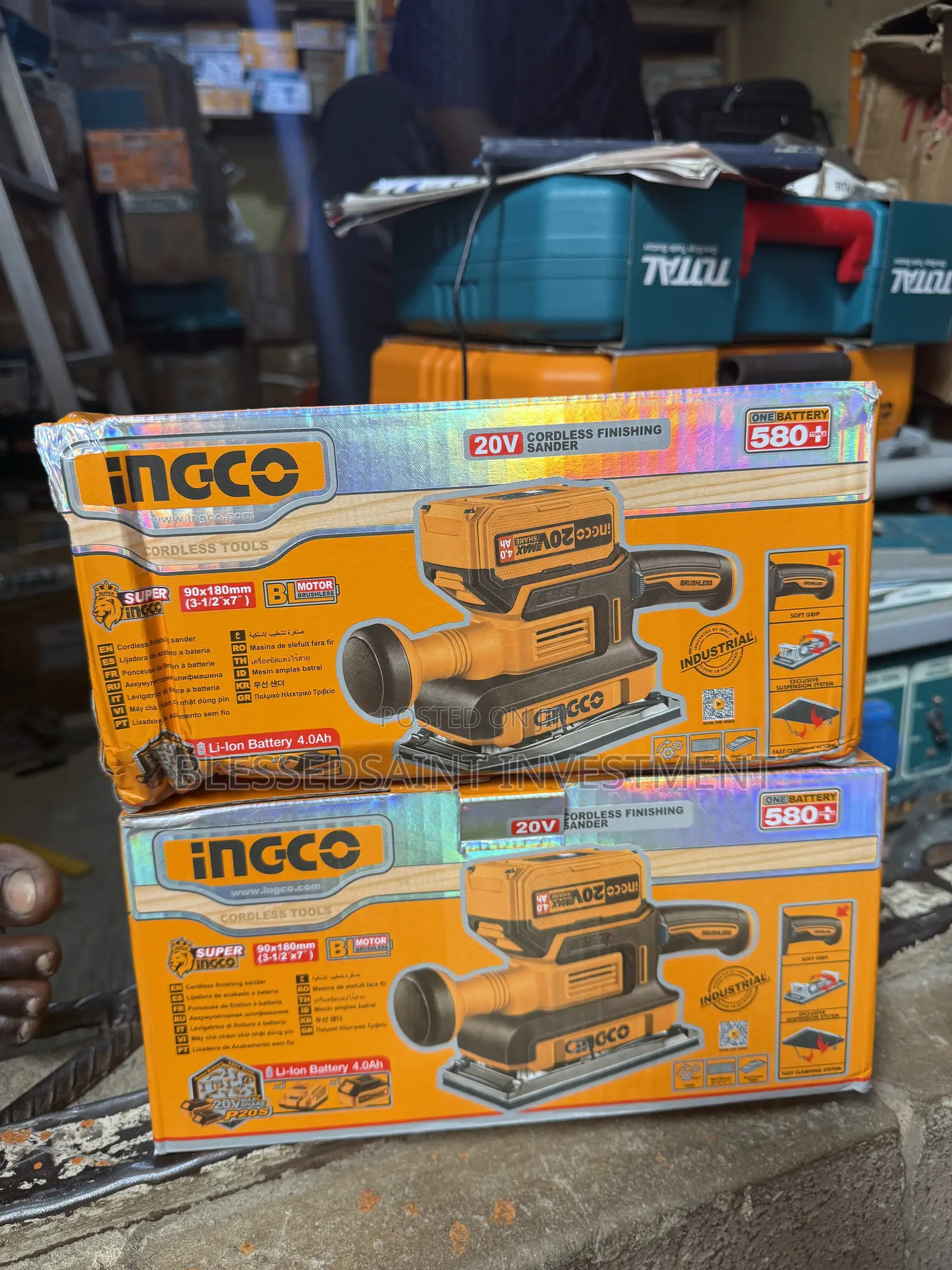 Ingco Cordless Finishing Sander