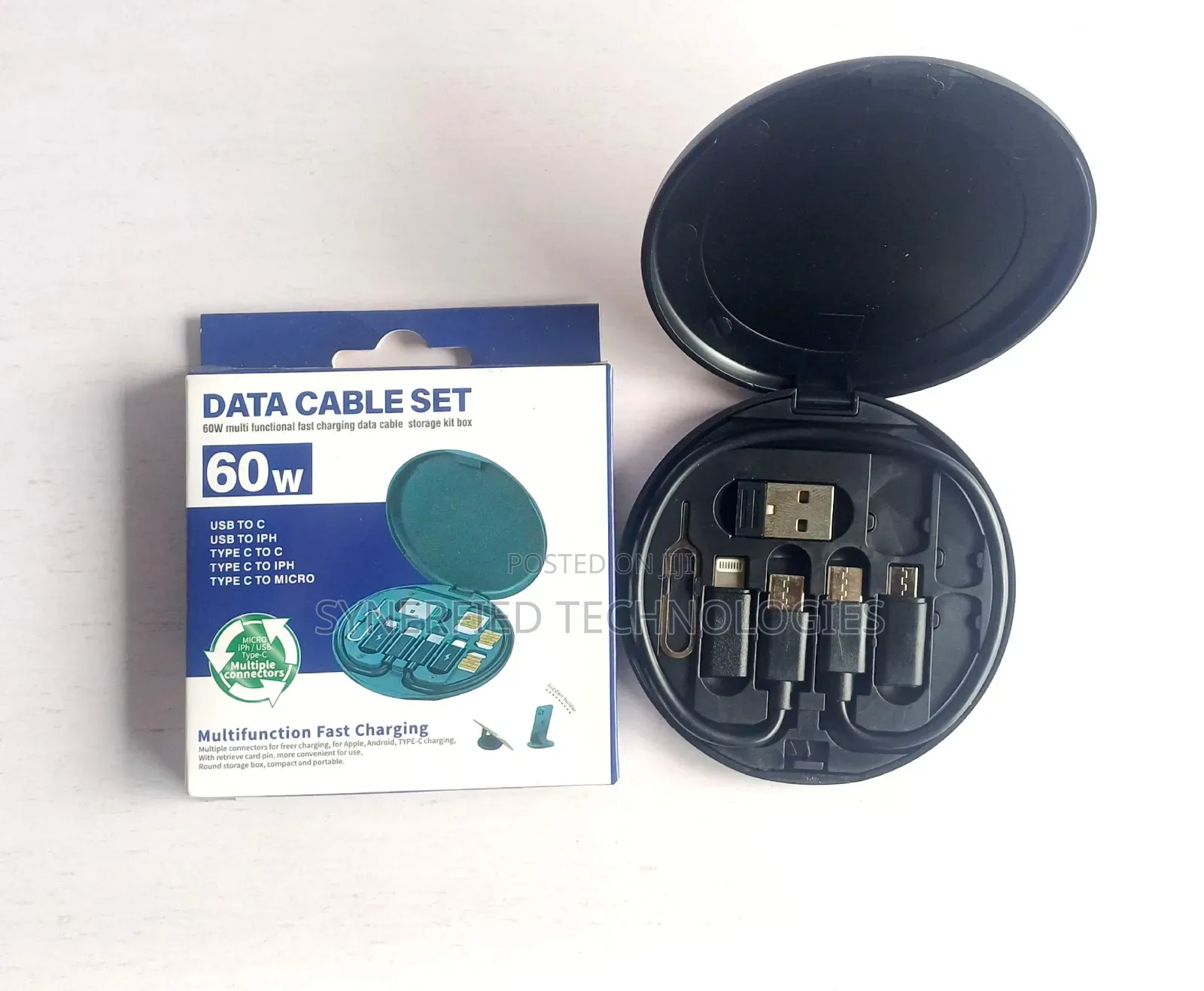 60w Multifunctional Usb Charging Adapter Cable Set Kit